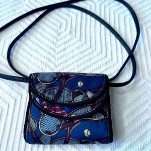 NICOLE MILLER Vintage Wallet Purse 100% Silk & Bifold Wallet With Shoulder Start